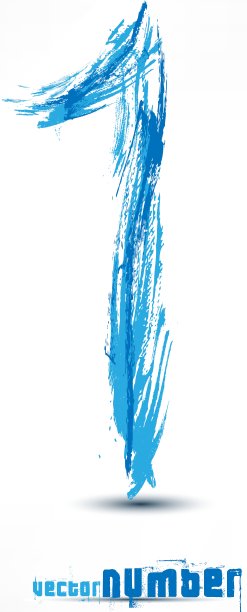 手绘数字Grunge波图片下载