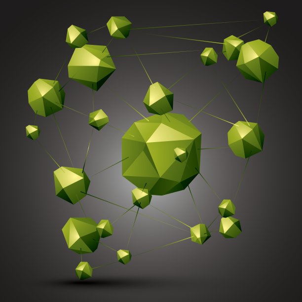 三维抽象技术透视几何图片下载