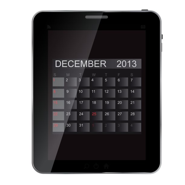 2013年日历抽象设计平板电脑图片下载