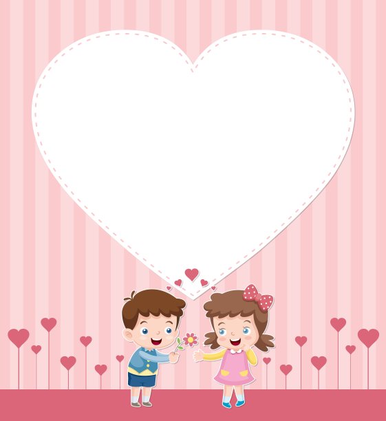 男孩女孩卡片图片下载