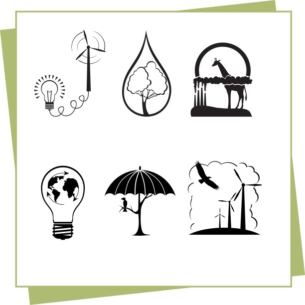 生态设计元素和图标图片下载