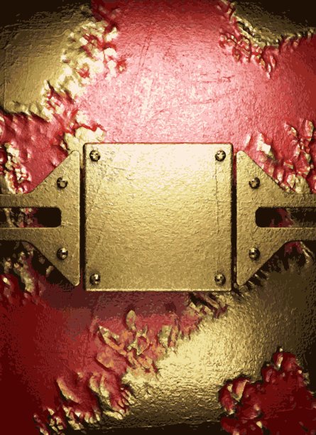 红色背景上的金色图片下载