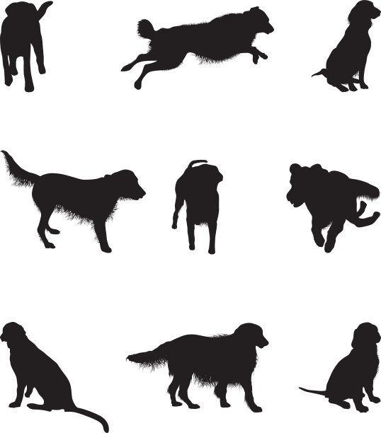 狗轮廓图片下载