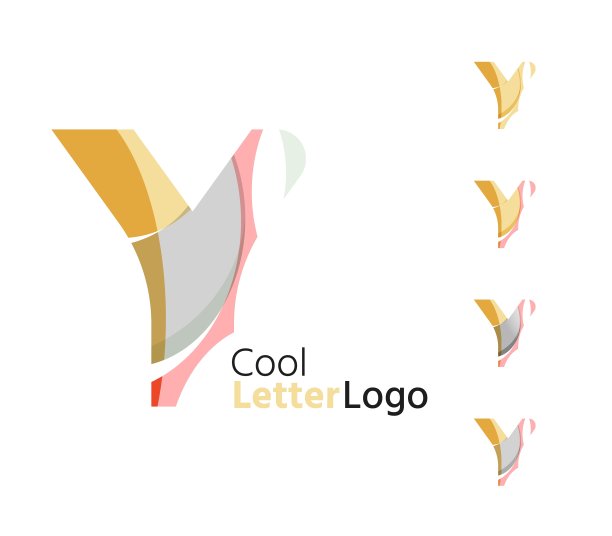 一套抽象的Y字母公司标识业务图片下载