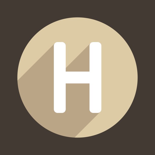 字母H Logo扁平图标风格图片下载