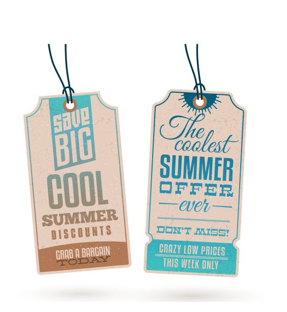 夏季促销吊牌素材图片