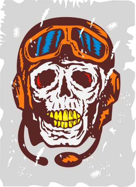 骷髅头飞行员图片下载