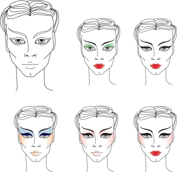 花女孩化妆图片下载