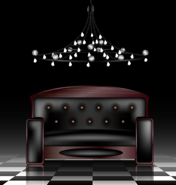 黑色的沙发图片下载