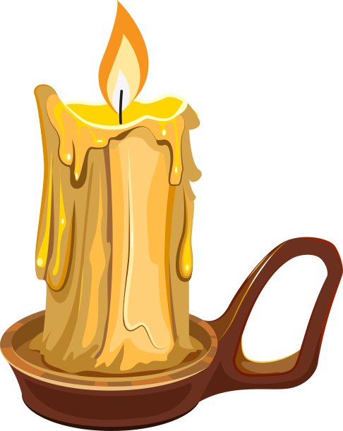 在烛台上燃烧着蜡烛图片下载