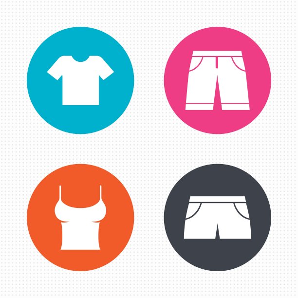 衣服标志t恤和短裤图片下载