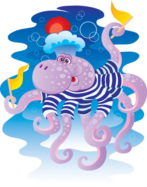 欢快的章鱼图片下载