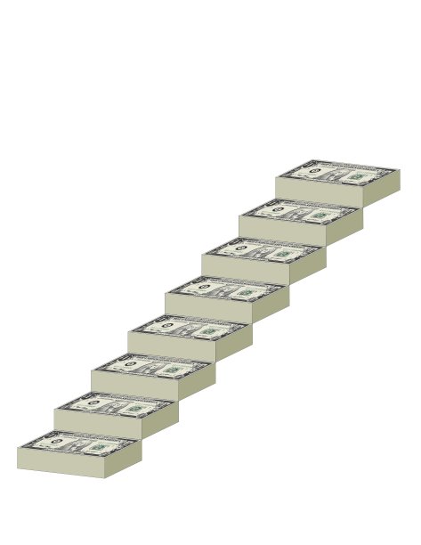 美元的楼梯图片下载