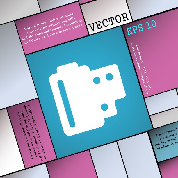 35毫米底片图标标志现代平面风格图片下载