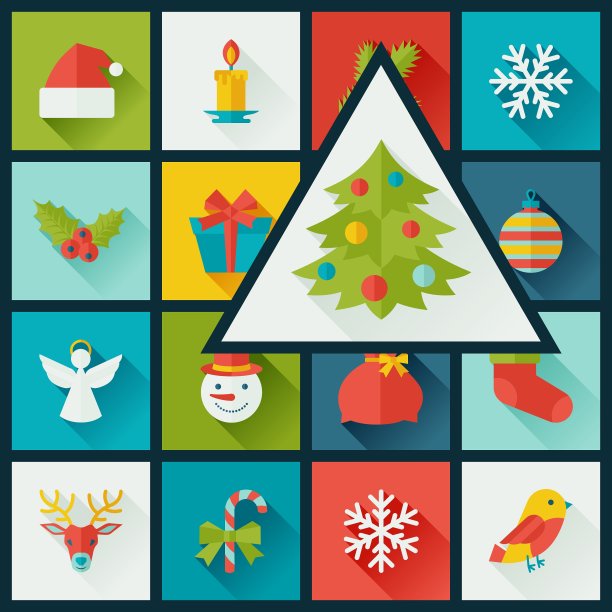 圣诞快乐，新年快乐的邀请卡图片下载