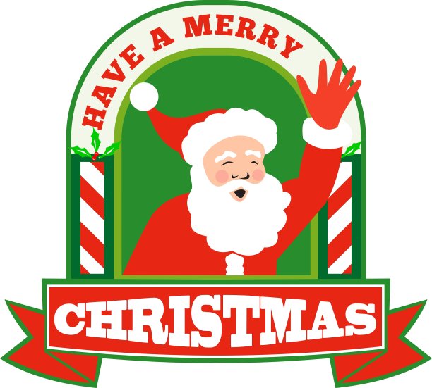 圣诞老人复古图片下载