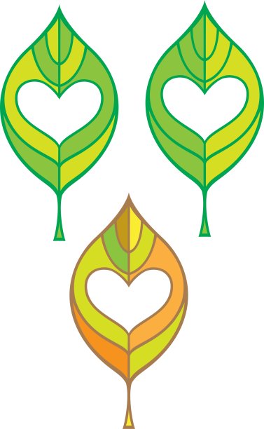 带着心的叶子图片下载