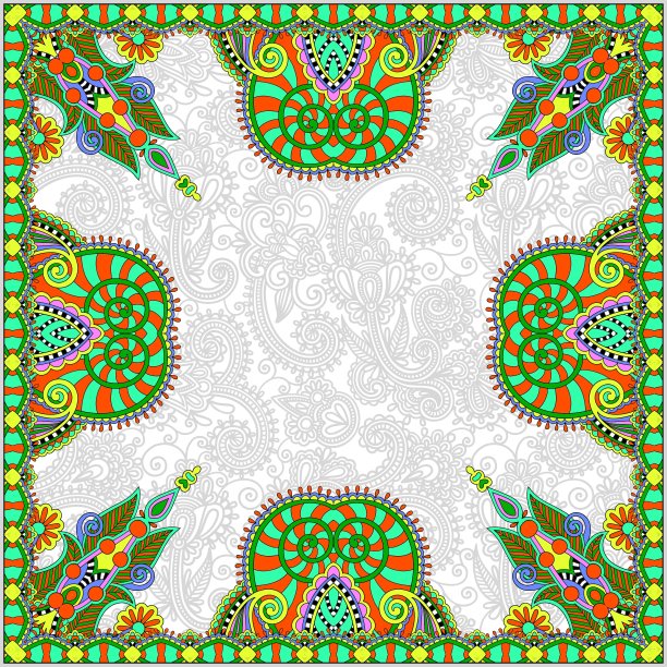 邀请卡上有整齐的民族背景图片下载