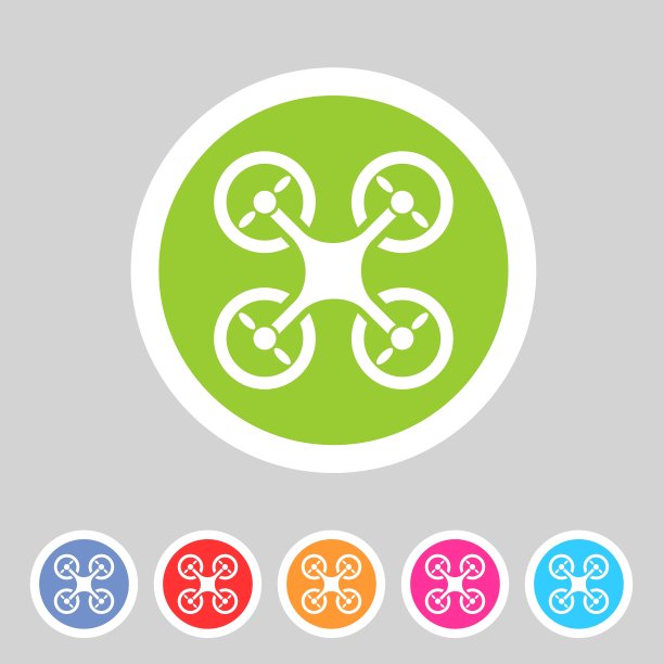 四旋翼飞行器平面标志标志标志标贴图片下载