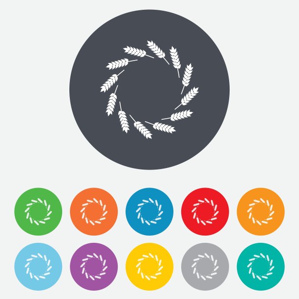 农业标志图标无谷蛋白或无谷蛋白图片下载