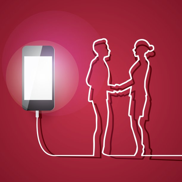 手机与充电器男女连接图片下载