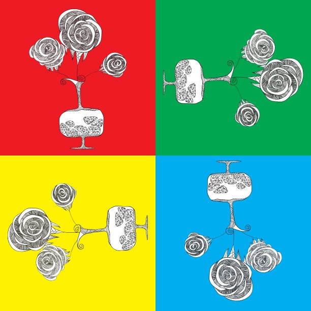 水罐里有玫瑰花束图片下载