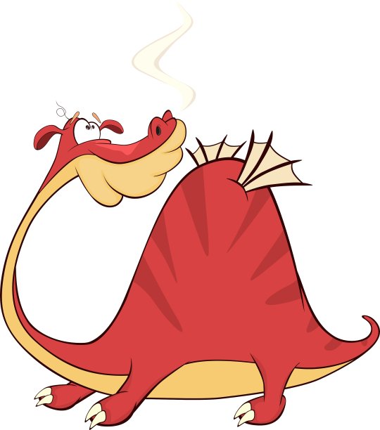 可爱的红龙卡通图片下载