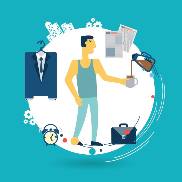 商人早上要去上班图片下载