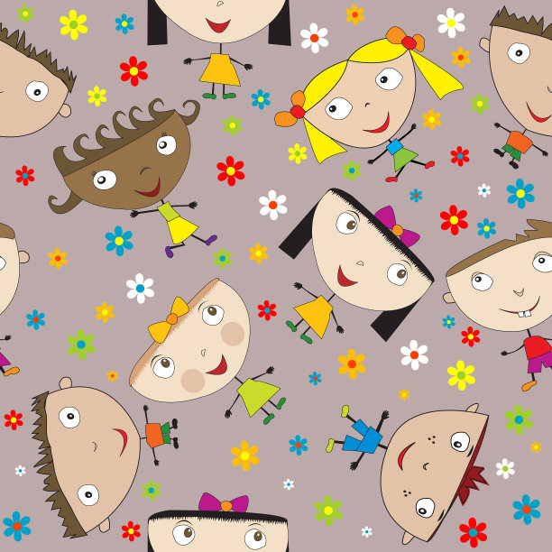 无缝的快乐的孩子图片下载