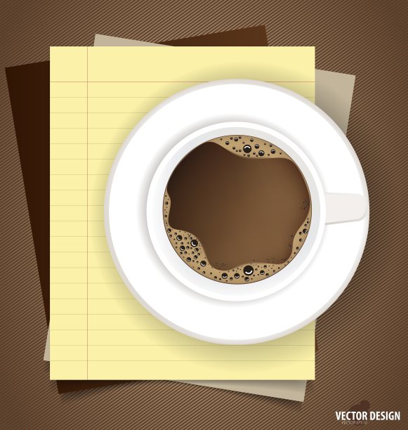 一杯咖啡和便签纸准备好给你图片下载