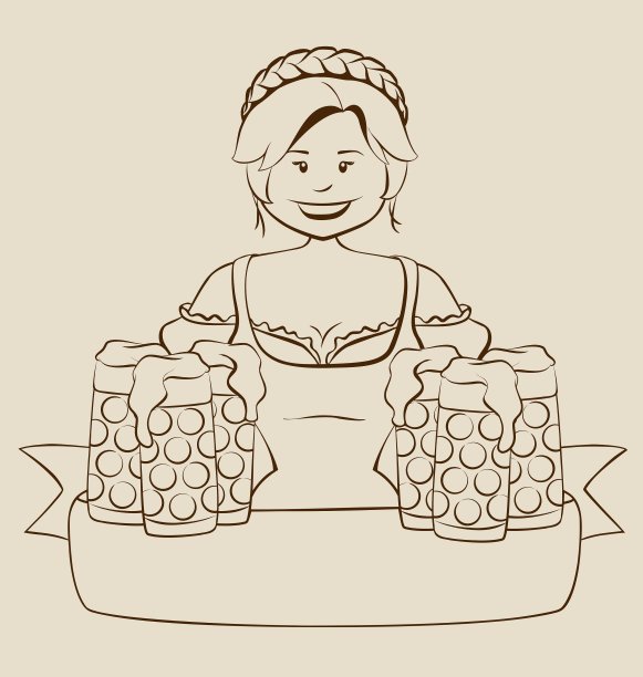 啤酒节的女孩图片下载