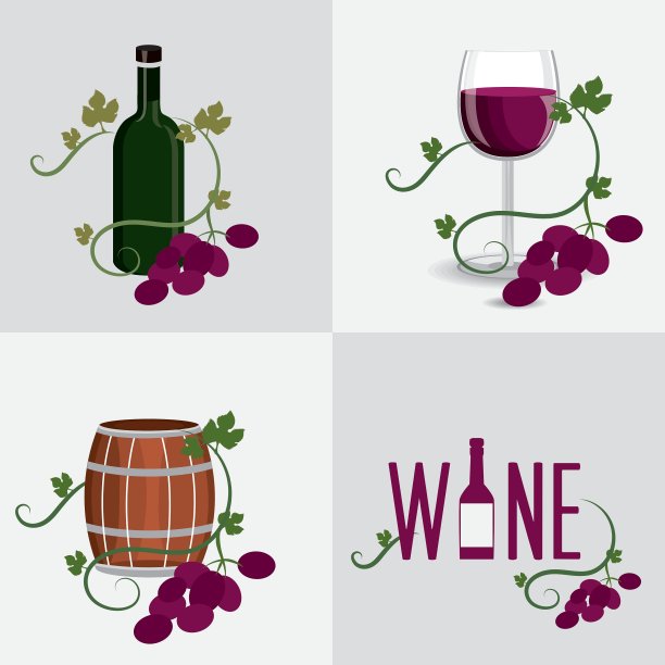 葡萄酒设计图片下载