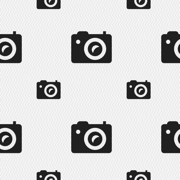 数码相机图标标志无缝图案图片下载