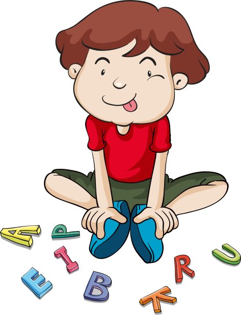 字母和男孩图片下载