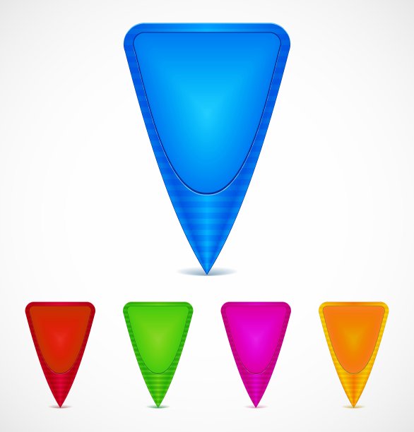 彩色地图标记集图片下载