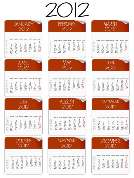 2012年日历图片下载