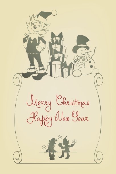 圣诞老人精灵设计图片下载