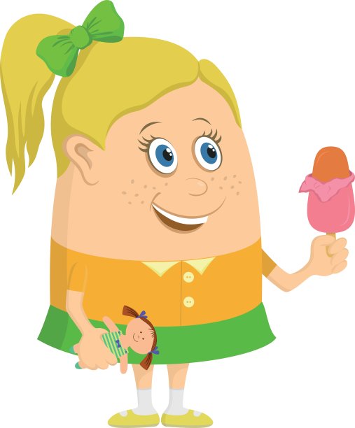 小女孩和冰淇淋图片下载