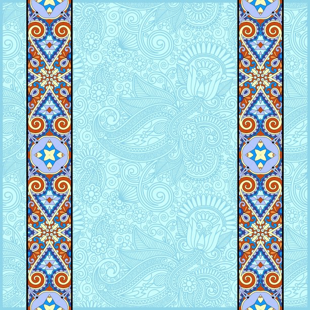 花边花边条纹在华丽的花卉背景图片下载