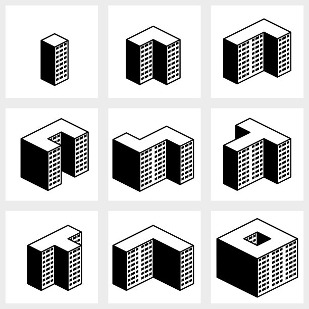 建筑图标图片下载