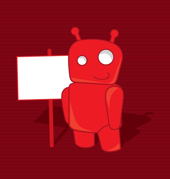 微笑的红色机器人玩具图片下载