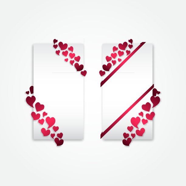 正上方白色背景的心形照片图片下载