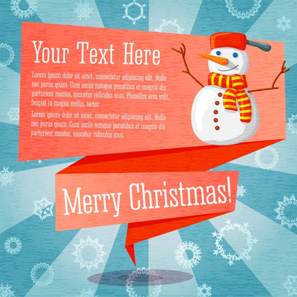 圣诞快乐，可爱的复古横幅上的工艺图片下载