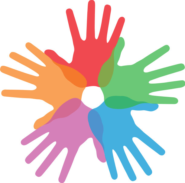 彩色手印圈图片下载