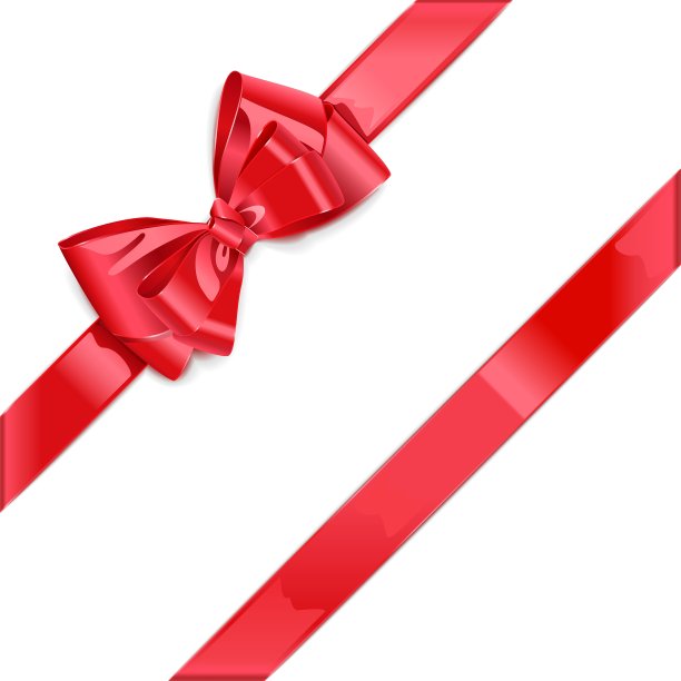带蝴蝶结的红丝带图片下载
