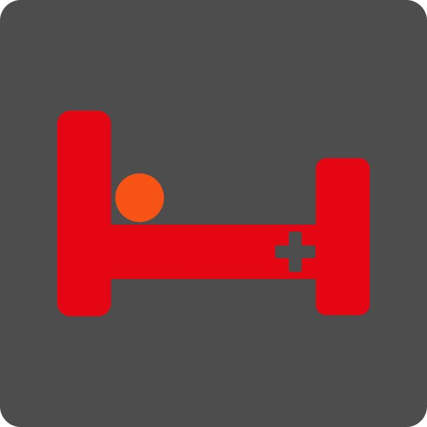 医院病床圆形方形按钮图片下载