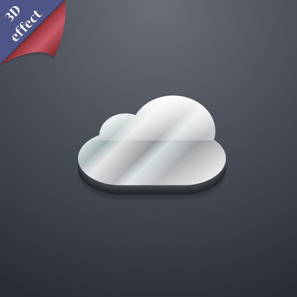 云图标符号3D风格时尚现代设计图片下载