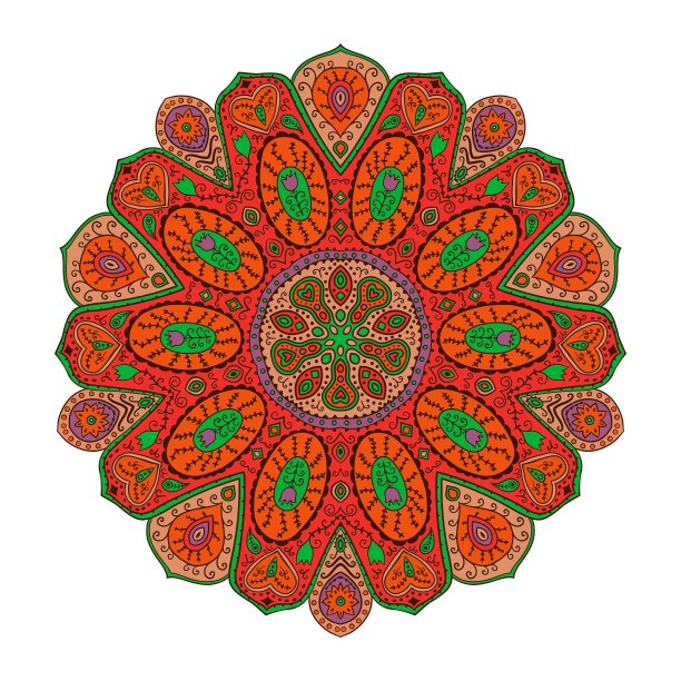 装饰性的圆形花边图案圆形背景图片下载