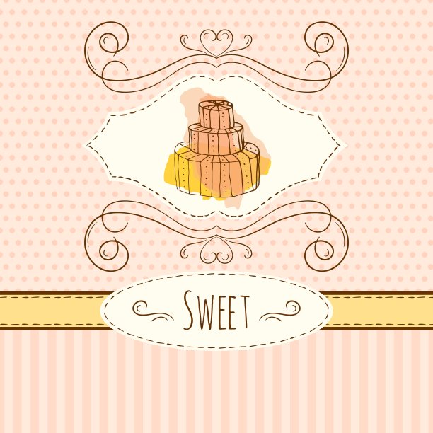 蛋糕手绘卡用图片下载