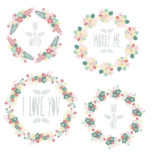 花卉框架集图片下载